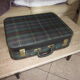 Vintage suitcase scottish fabric