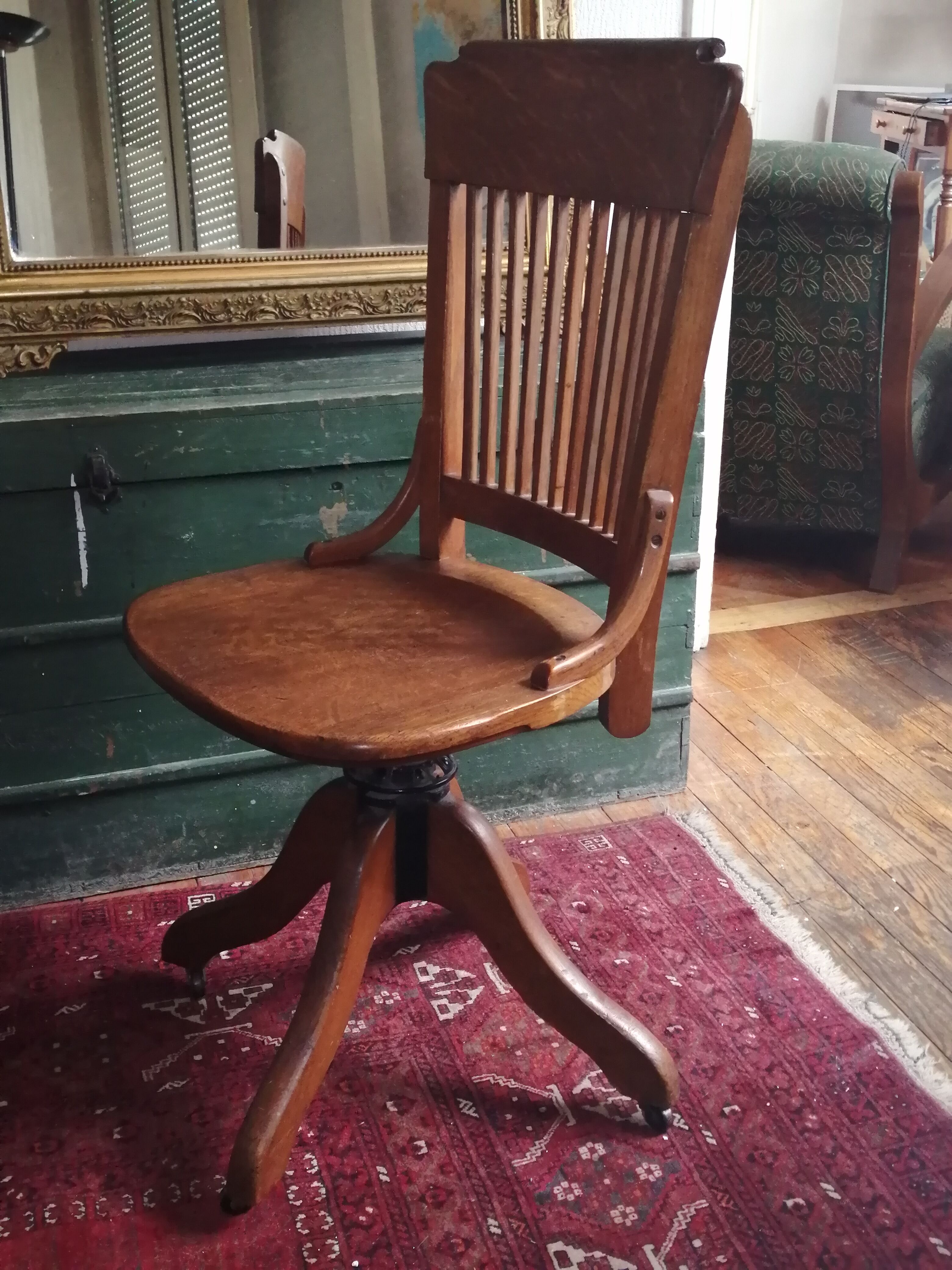 American oak office chair 1950