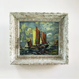 Marine table "The 3 sailboats"