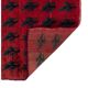 Vintage Handmade Turkish Tulu Rug with Serrated Leaf Design, 100% Wool