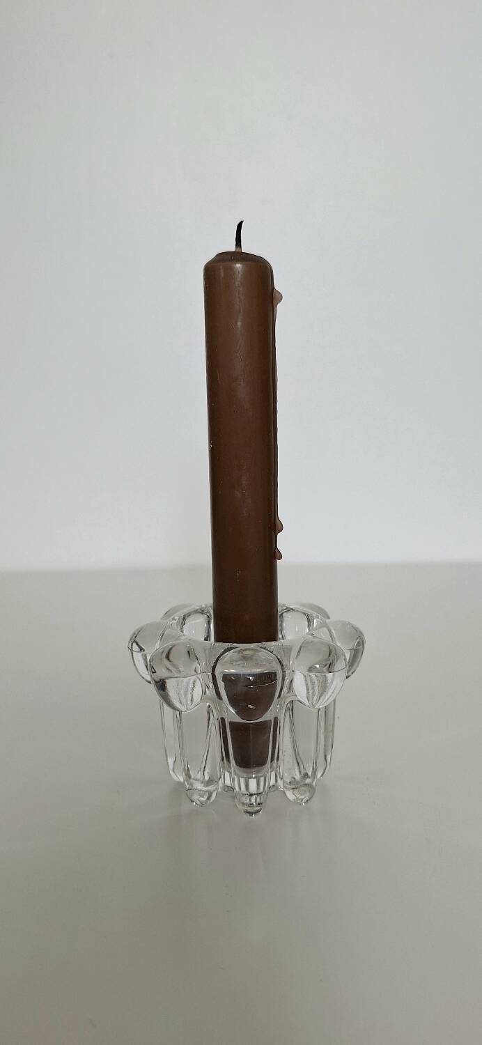 Vintage glass candle holders