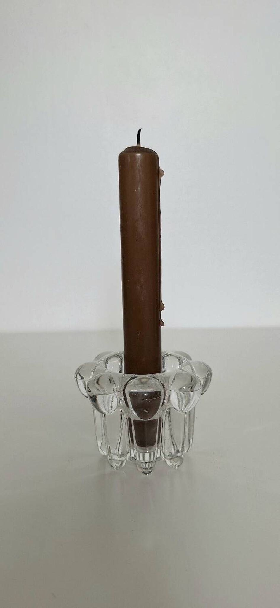 Vintage glass candle holders