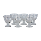 Series of 6 Lalique crystal wine glasses model Vougeot
