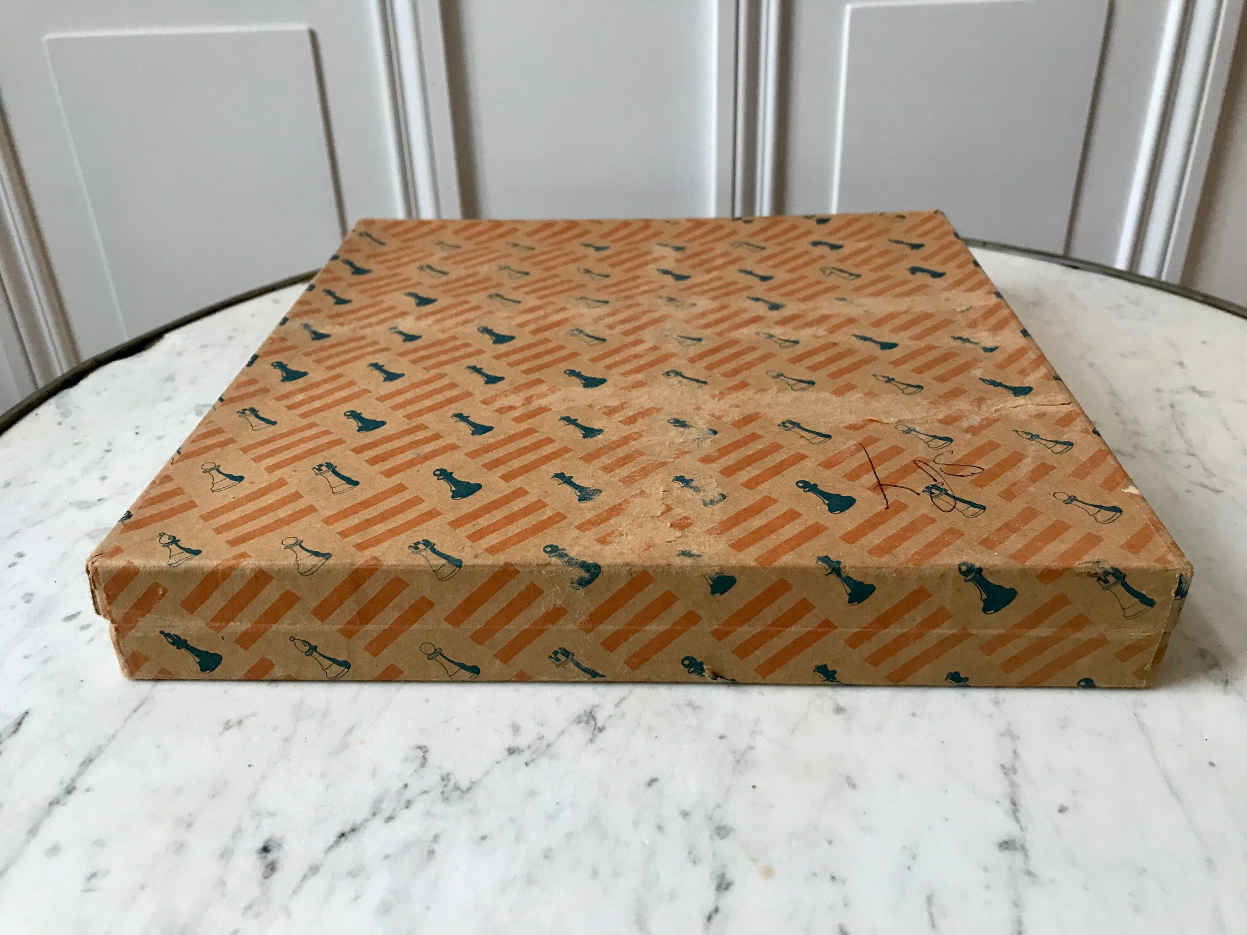 Vintage marble chess set 60s