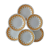 Lot 6 vintage plates Digoin collection "Malta"