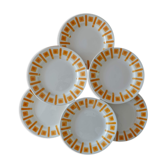 Lot 6 assiettes vintage Digoin collection "Malte"