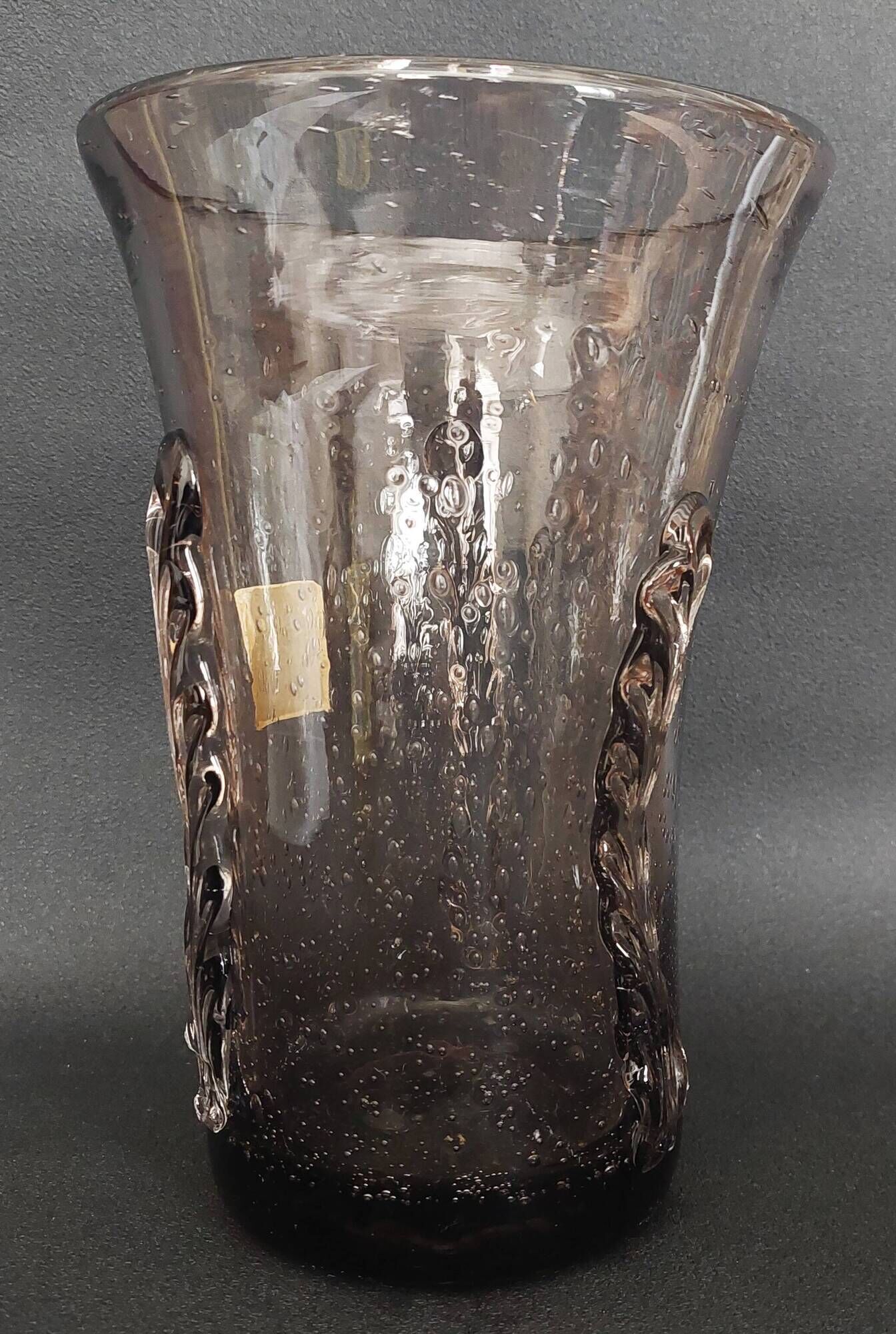 Vintage glass vase from the Ponant Locronan glassworks, 20th century