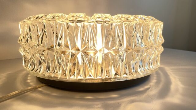 Semi-crystal ceiling lamp design german vintage