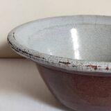 19th century enamelled earthenware salad bowl