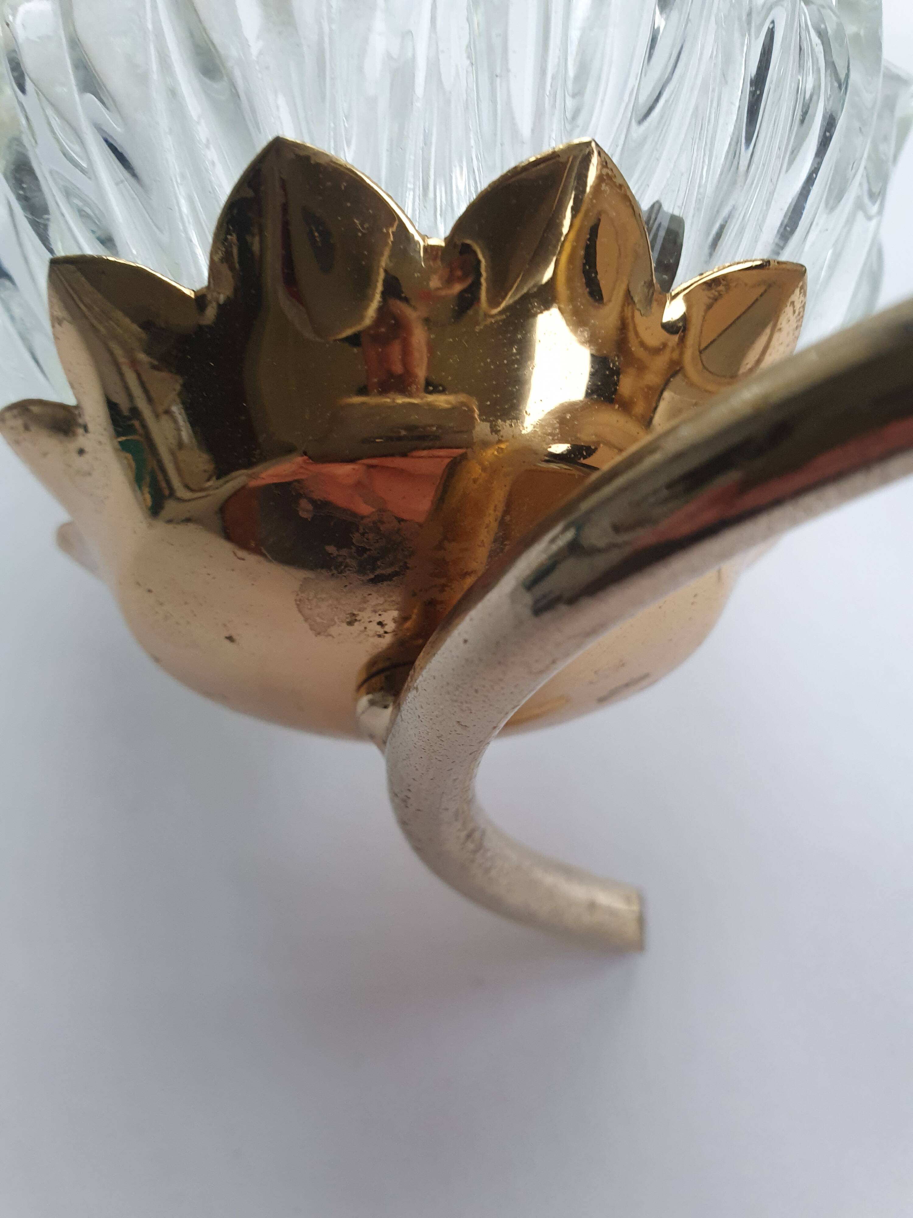 Pair of 1950s gold wall lights