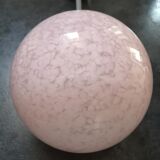 Ceiling lamp globe ball Art Deco opaline Clichy pink 1930