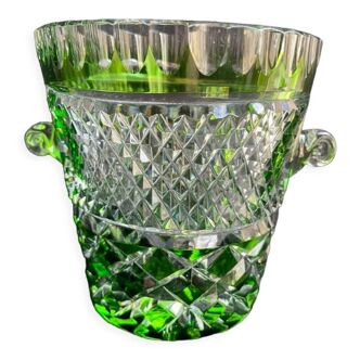 Blown and cut lined crystal ice bucket early twentieth century