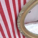 oval plaster mirror 55x34cm