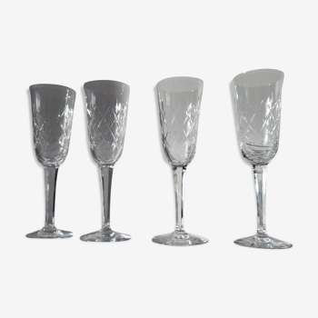 Crystal champagne flutes