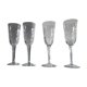Crystal champagne flutes