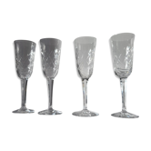 Crystal champagne flutes