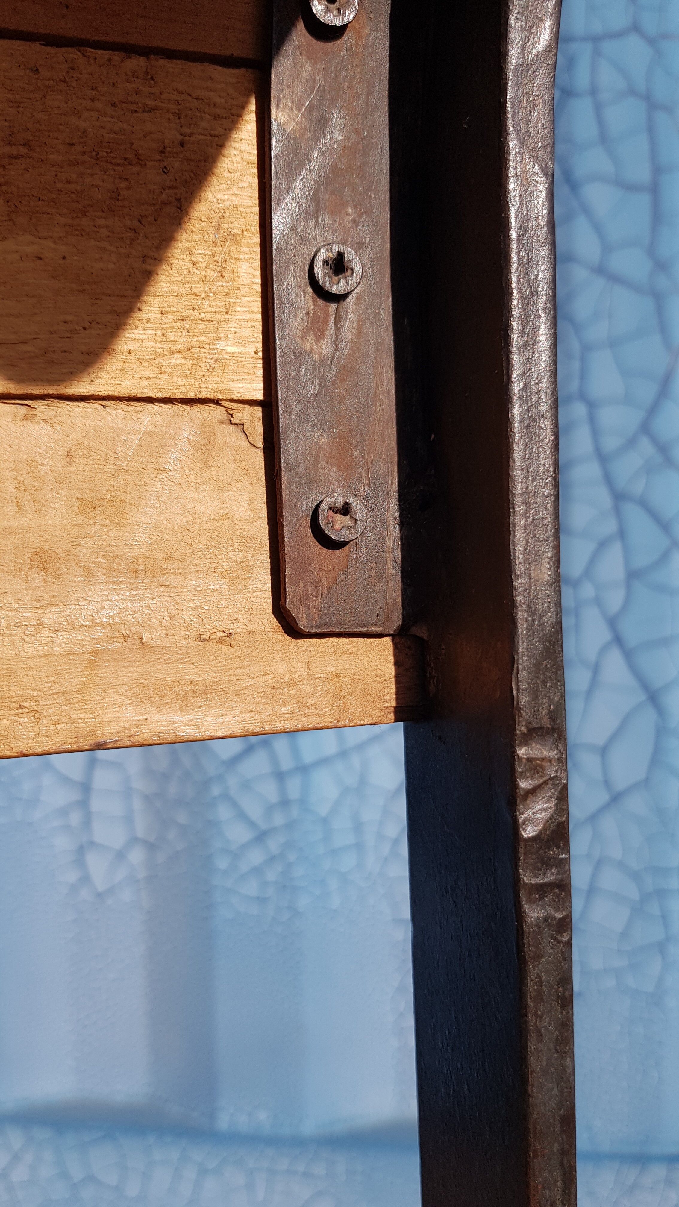 Bar stool design cast iron and wood