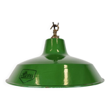 Industrial Green Enamel Factory Pendant Lamp from Revo, 1950s