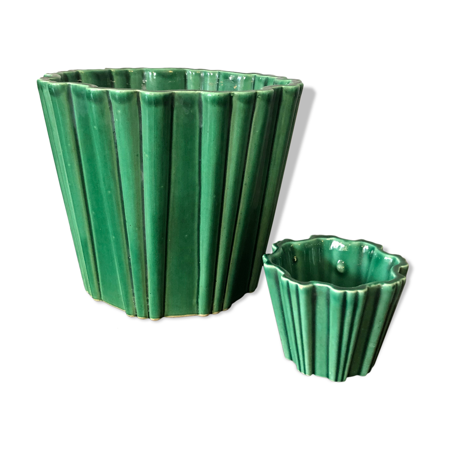 Duo de cache-pots en céramique Poët-Laval