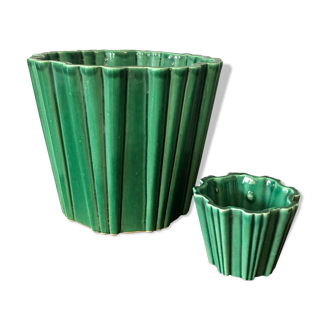 Duo of ceramic pot covers Poet-Laval
