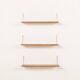 Danish mid-century floating shelves in teak, set of 3, 1960s