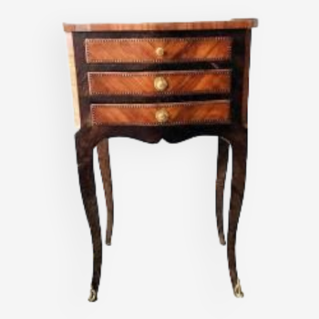 Table en placage de bois précieux, vers 1775, époque Louis  XV