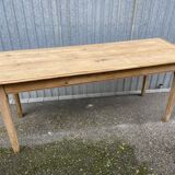 large farm table 185 cm in raw natural fir wood