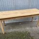 large farm table 185 cm in raw natural fir wood