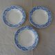 3 Plates faience old Sarreguemines Villeneuve blue décor