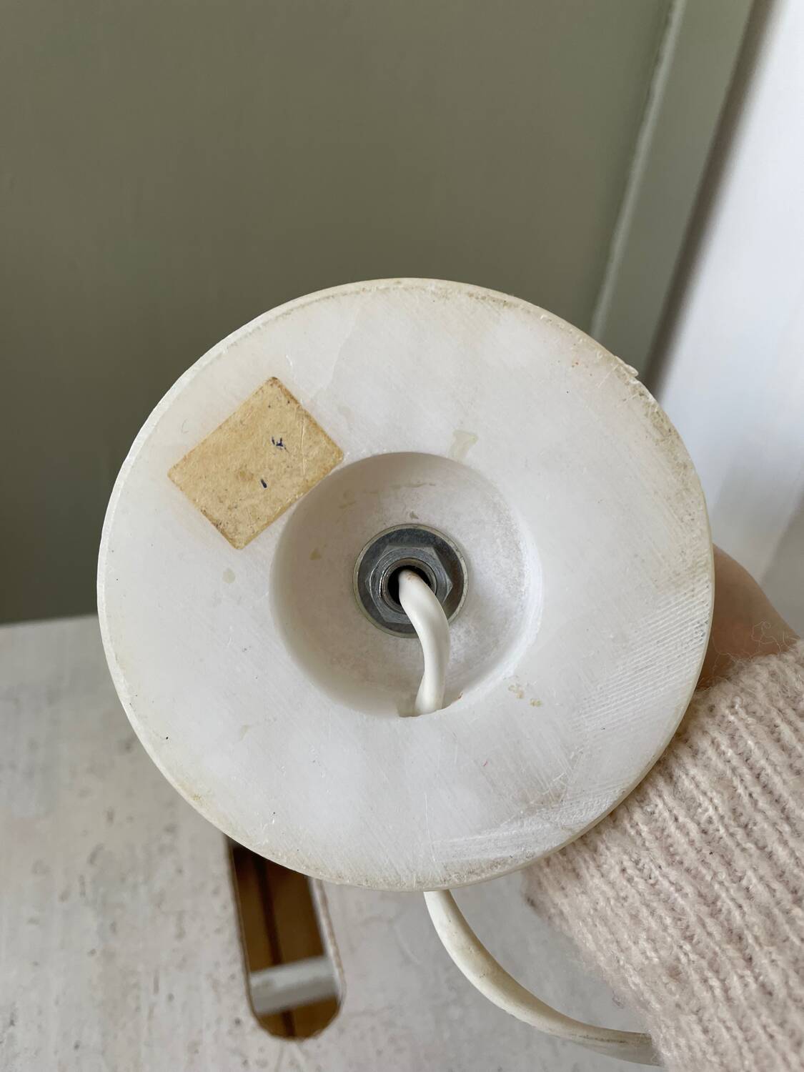 Small vintage alabaster floor lamp