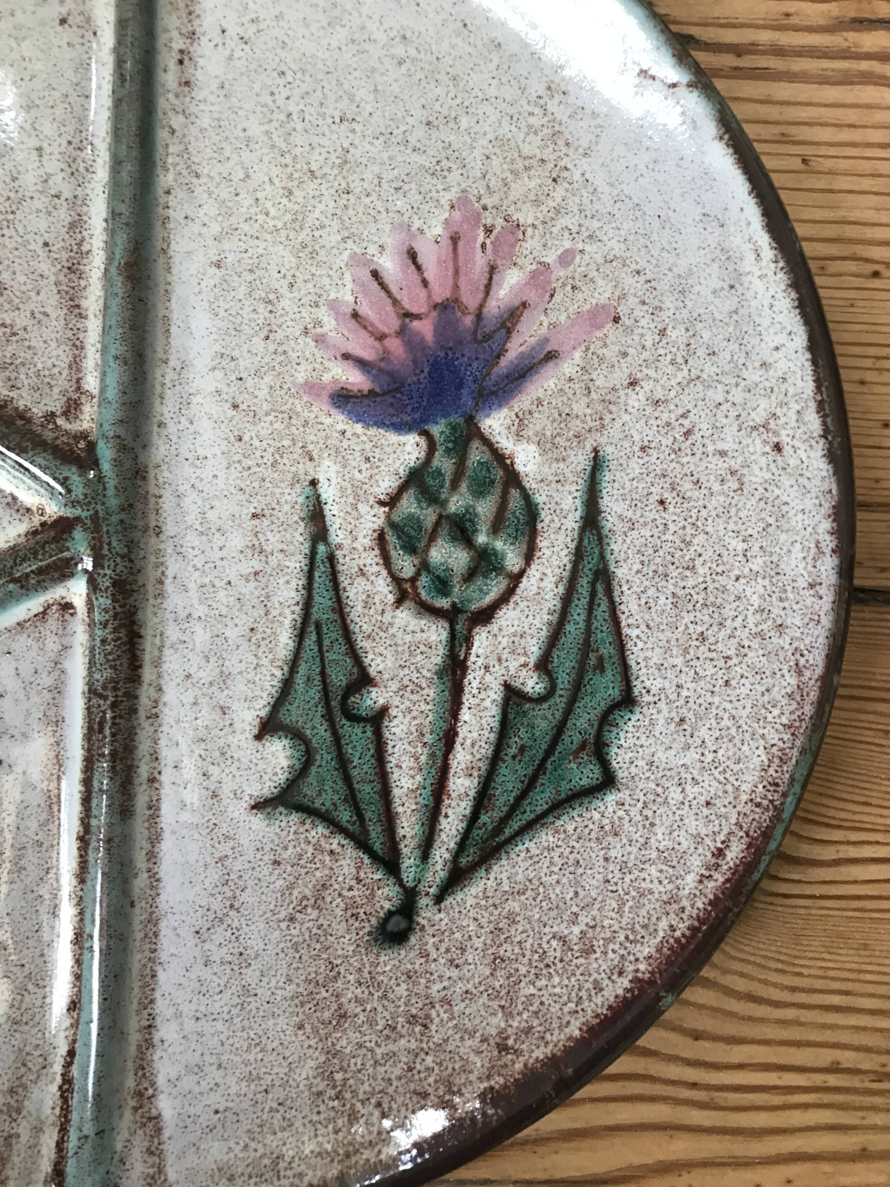 Set of 6 flat plates “Étienne Daniel” Vallauris