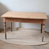 Renovated solid wood farmhouse table