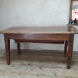 Solid walnut kneading table old XIX°