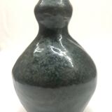 Vase en céramique vintage bleu signé AP