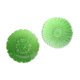 Plates Vallauris Alain Maunier, 1970, in the shape of a flower, in green earthenware