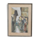 Watercolor framed half-timbered houses