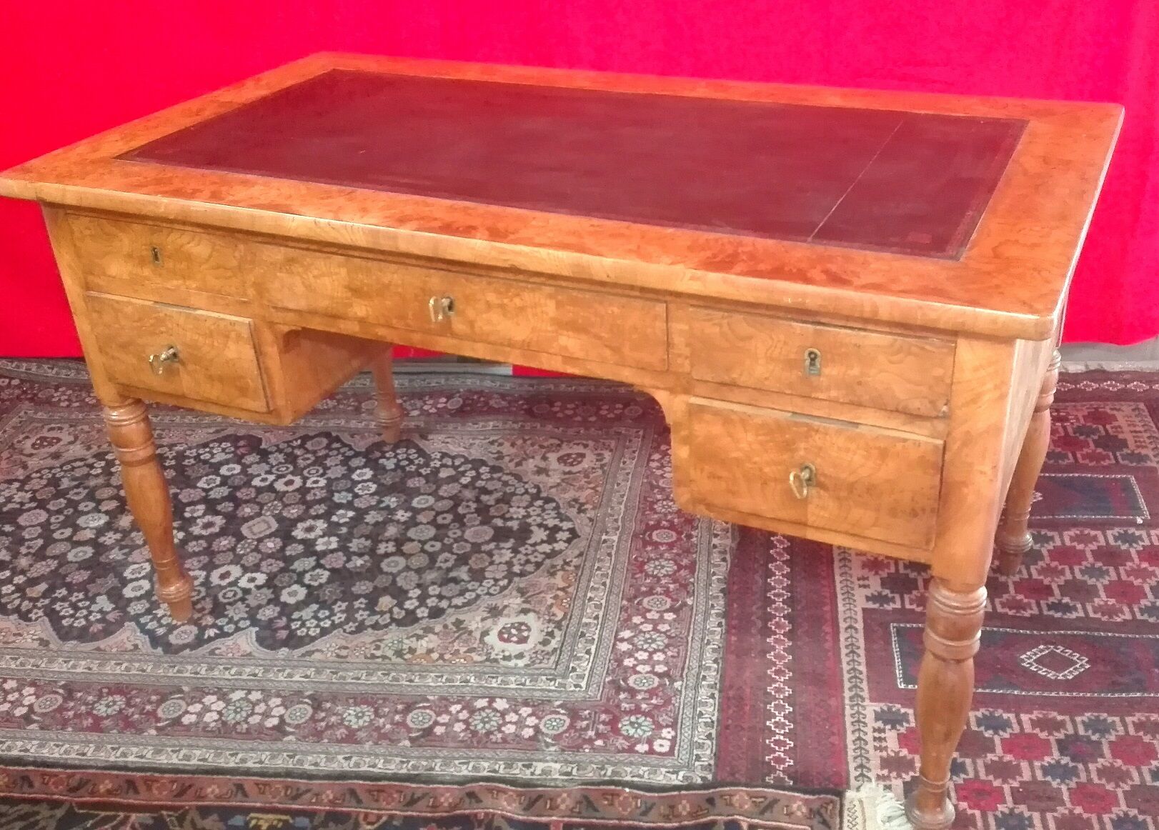 Elm desk 19th Napoleon III