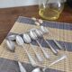 Set of 8 small silver spoons