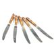 Set of knives, mid-century modern, brown bakelite, Sweden, 1950s