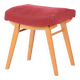 Mid-Century Stool in Upholstery and Beech, Slovakia, 1960s