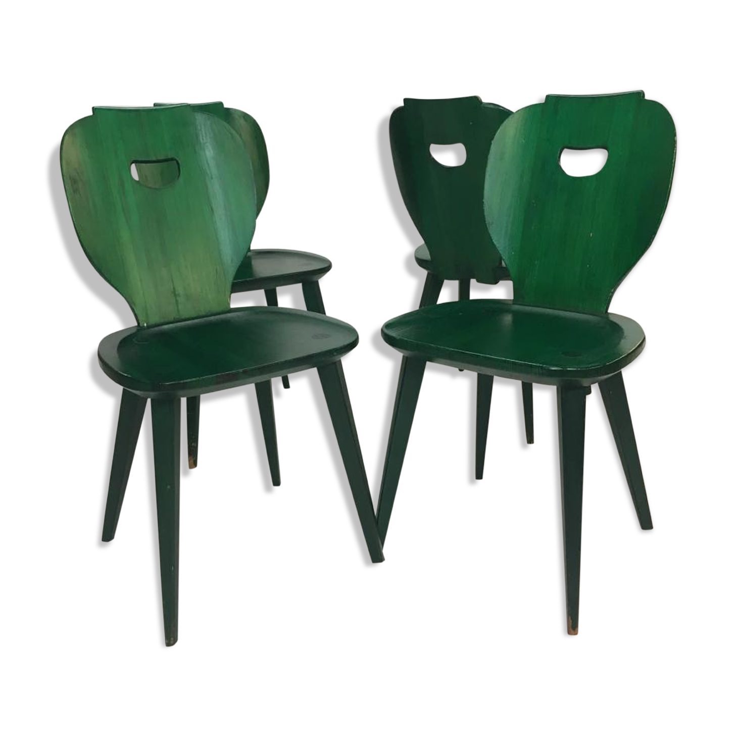 Set of 4 chairs mid-century pine by Carl Malmsten for Svensk as Sweden