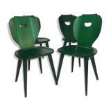 Set of 4 chairs mid-century pine by Carl Malmsten for Svensk as Sweden