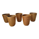 70's stoneware glasses