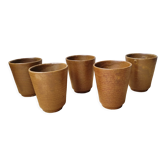 70's stoneware glasses