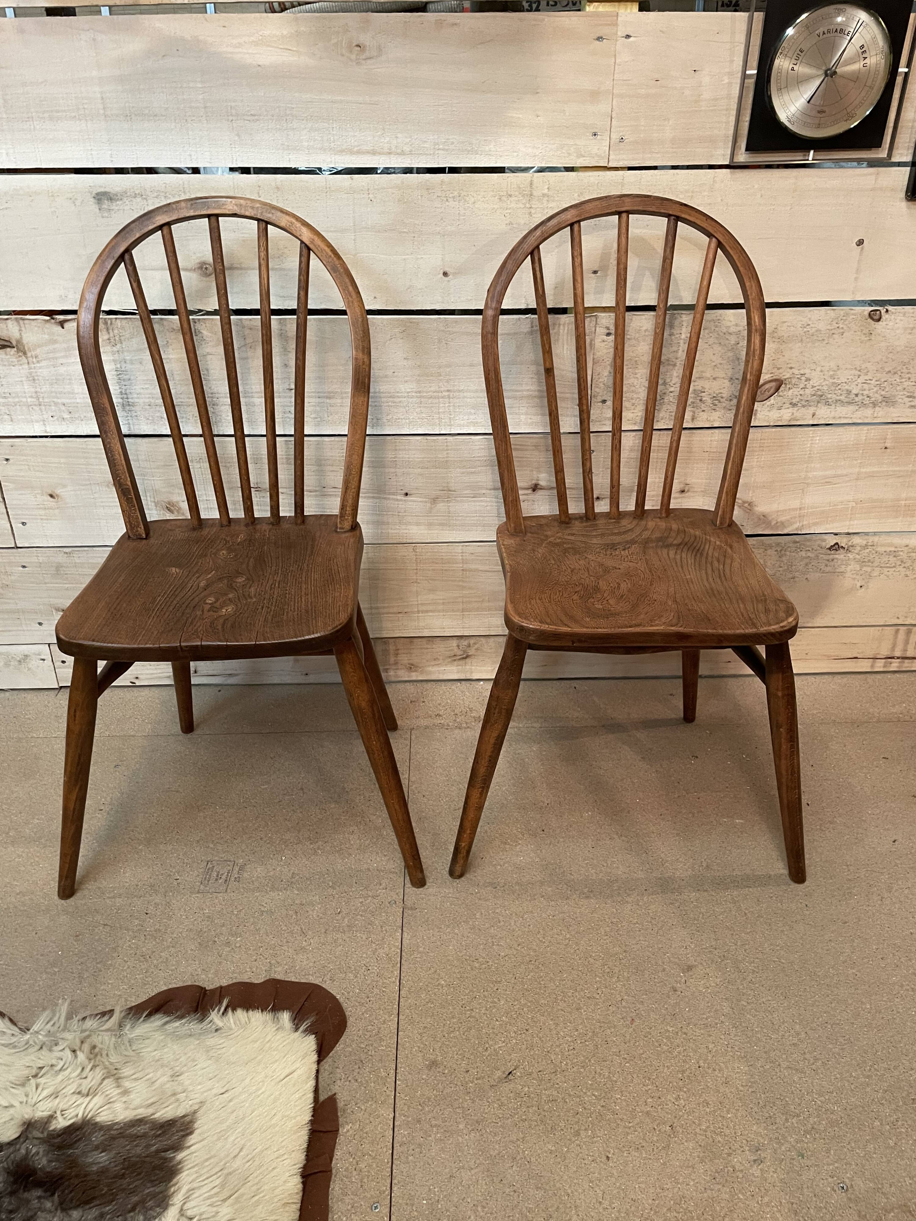 Pair chair Windsor vintage year 50/60