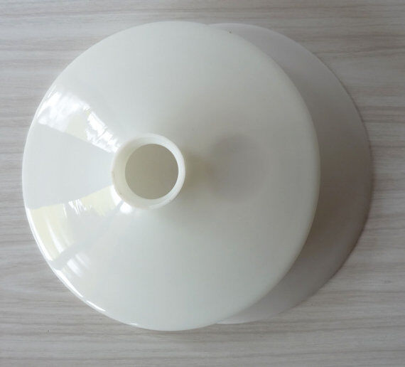 White opaline lampshade from the 1940s