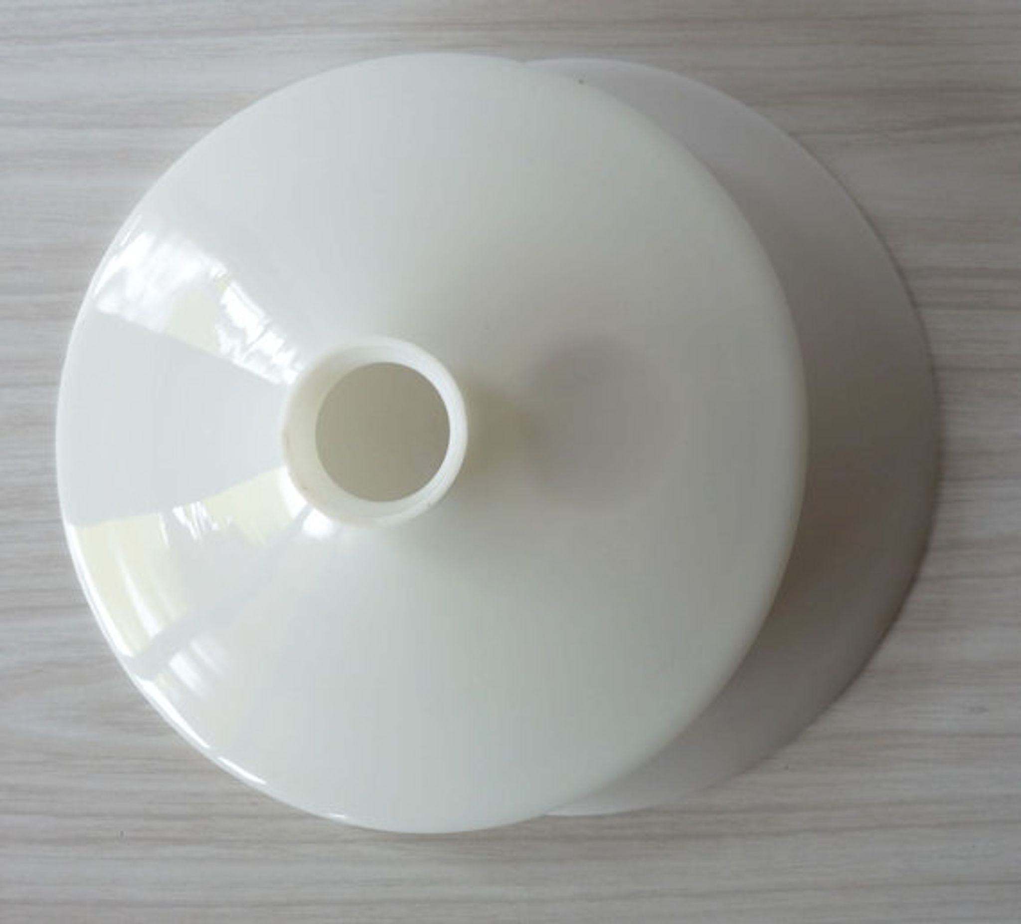 White opaline lampshade from the 1940s