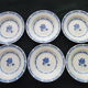 Set of 6 flat plates opaque porcelain from Badonviller