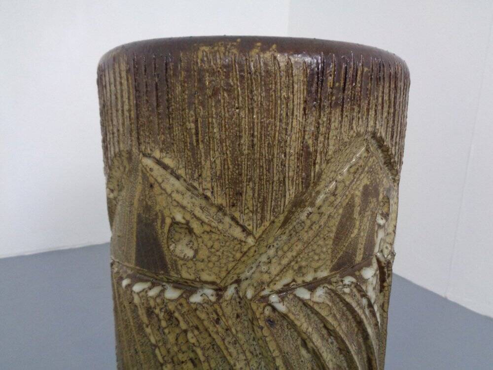 Large Brutalist Ceramic Umbrella Stand, Italy, 1960s