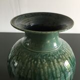 Flamed green vase